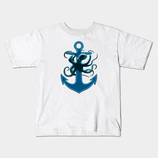 Anchor and octopus Kids T-Shirt by TMBTM